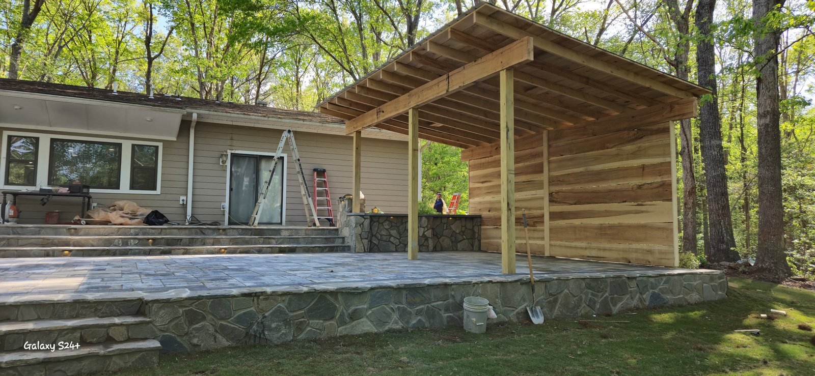Patios and Retaining Wall