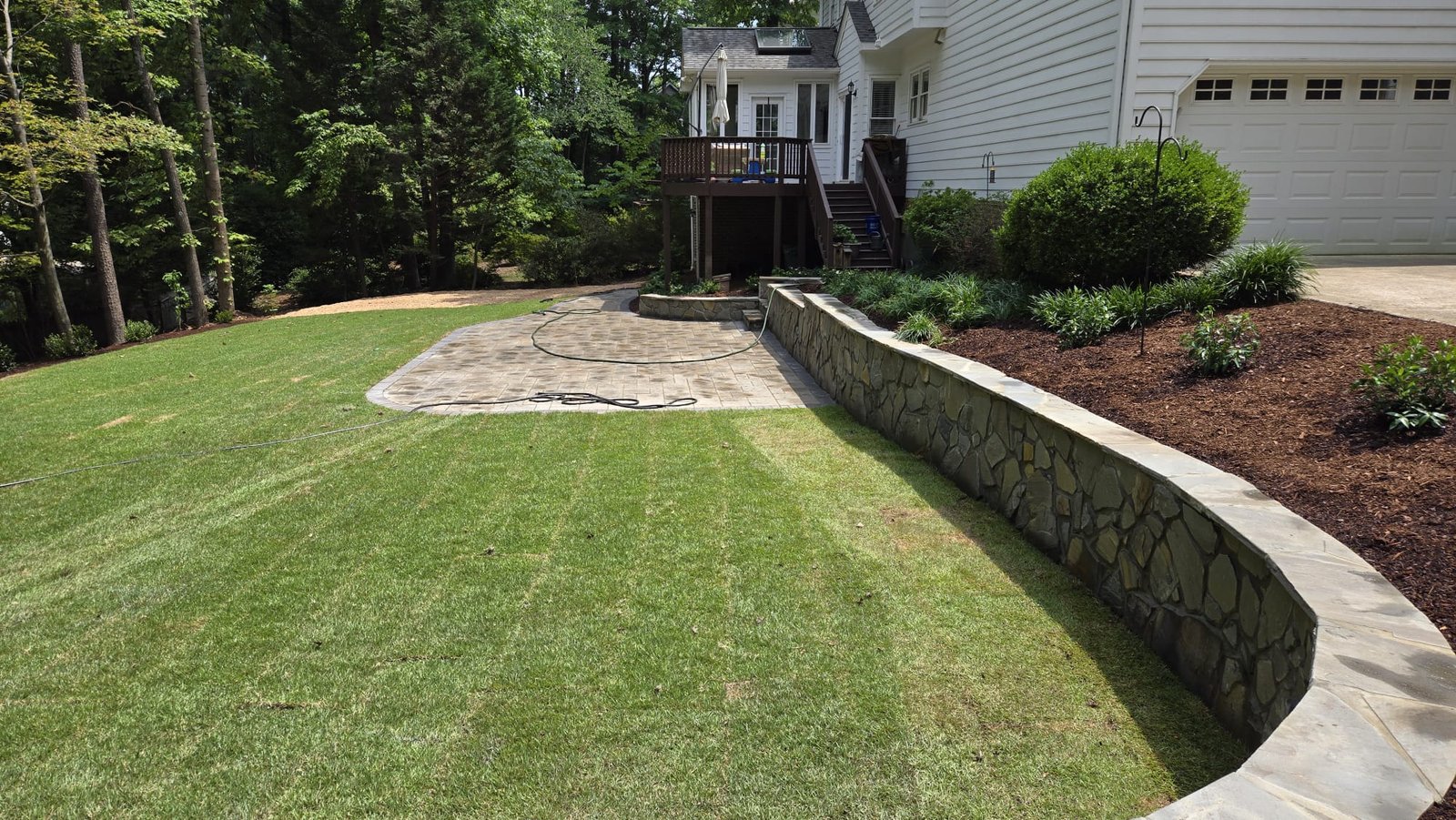 Patios and Retaining Wall
