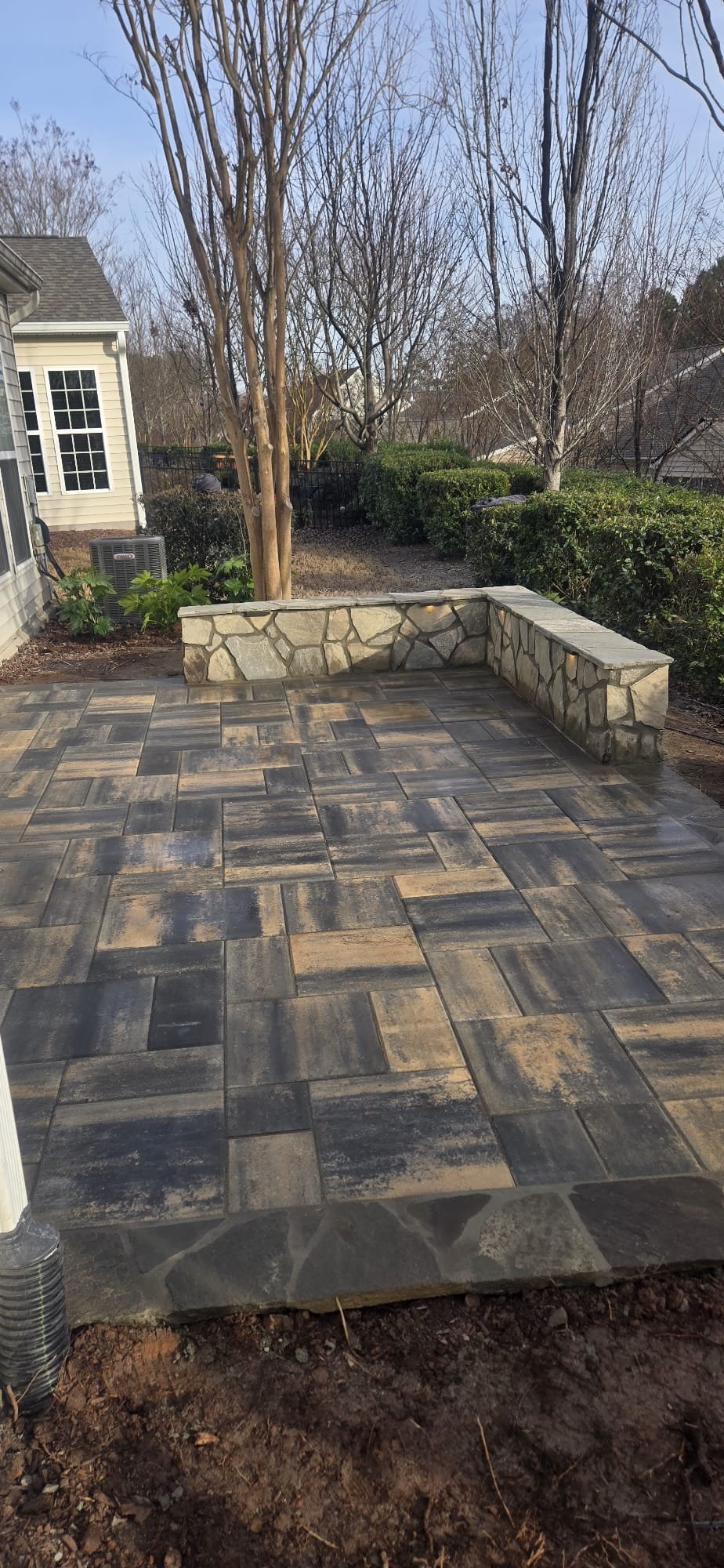 Patios and Retaining Wall