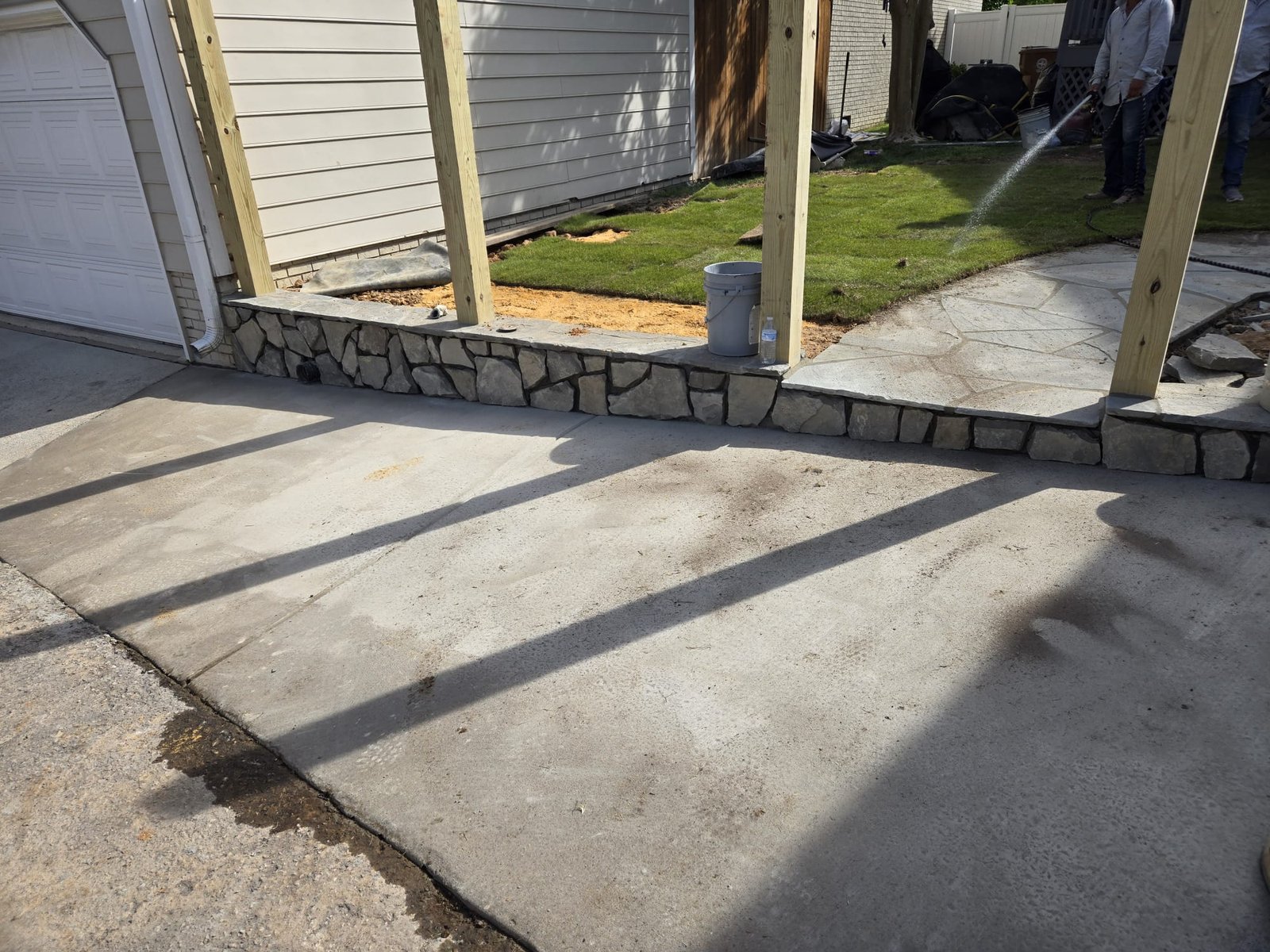 Patios and Retaining Wall